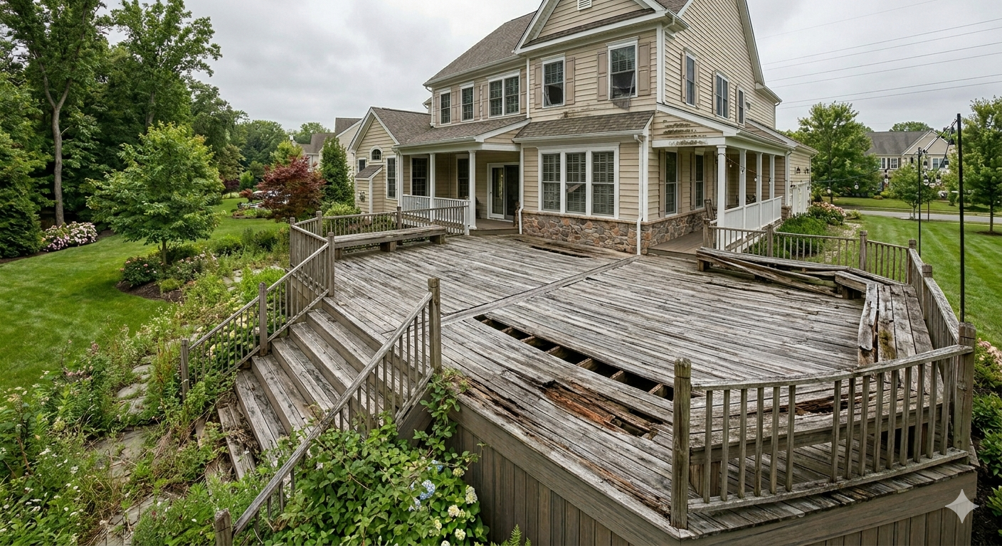 Old deck before renovation