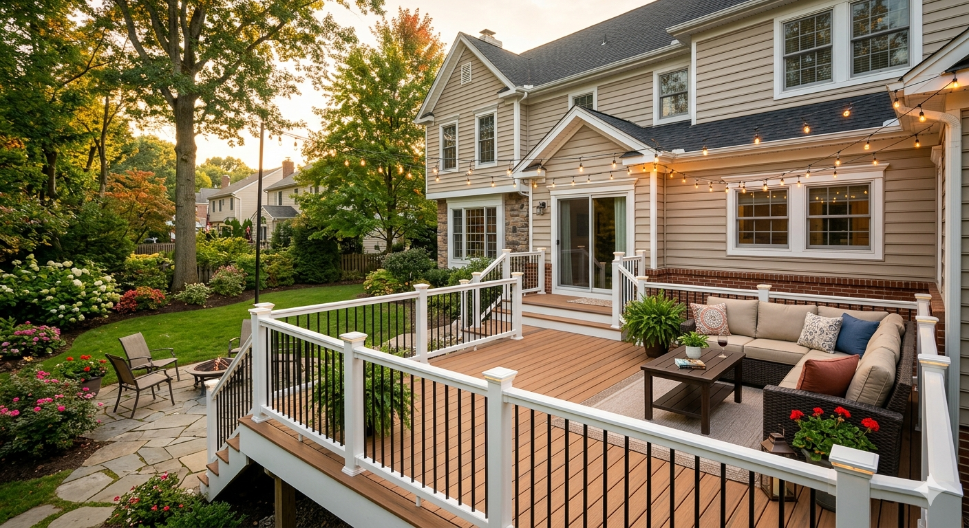 Custom composite deck build in South Jersey